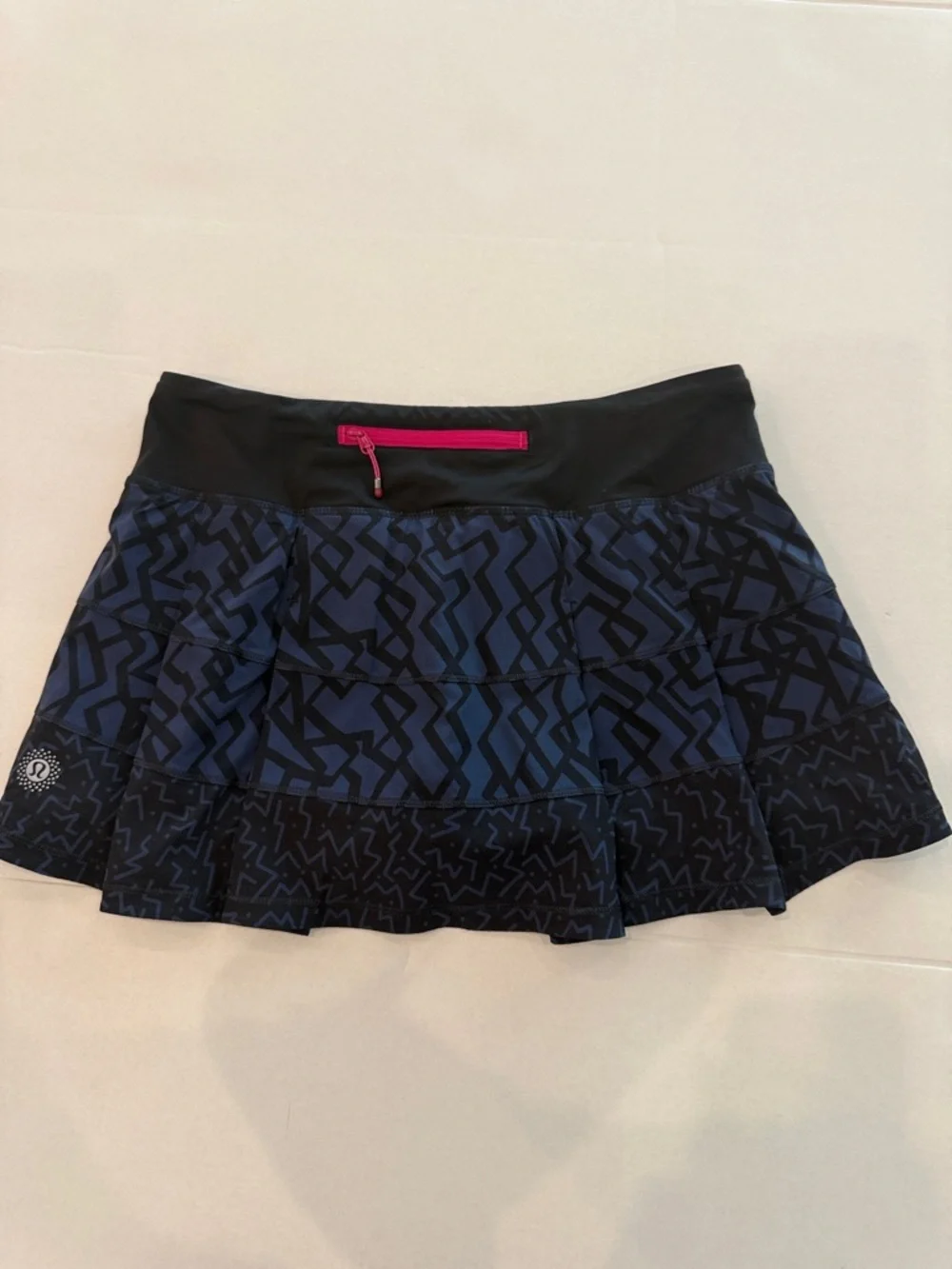 lululemon athletica Navy and Black Patterned Athletic Skort